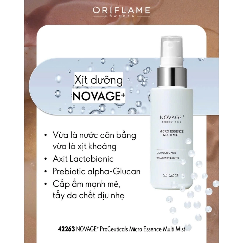 42263 Oriflame_ Xịt khoáng Novage 2 in 1 Micro Essence Multi Mist 100ML