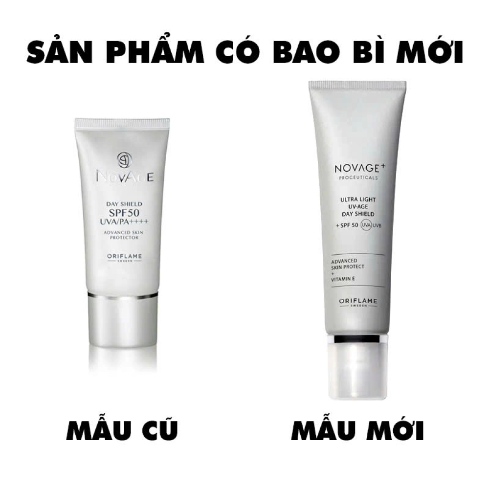 41059 Oriflame – Kem chống nắng Novage+ Proceuticals Ultra Light UV-Age Day Shield + SPF 50  tuýp 30ml