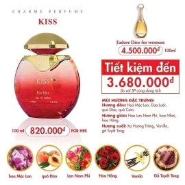 NƯỚC HOA CHARME NỮ KISS 100ML