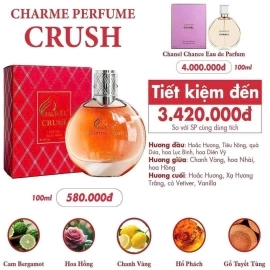 NƯỚC HOA NỮ CHARME CRUSH 100ML