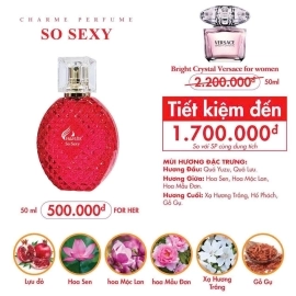 NƯỚC HOA NỮ CHARME SO SEXY 50ML
