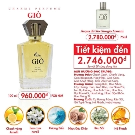 NƯỚC HOA NAM CHARME GIÒ 100ML