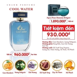 NƯỚC HOA NAM CHARME COOL WATER 100ML