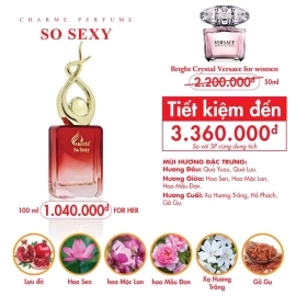 NƯỚC HOA NỮ CHARME SO SEXY 100ML