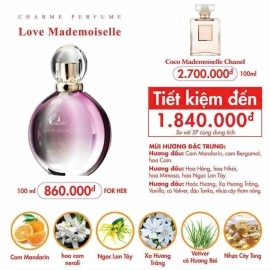 NƯỚC HOA NỮ CHARME LOVE MADEMOISELLE 100ML