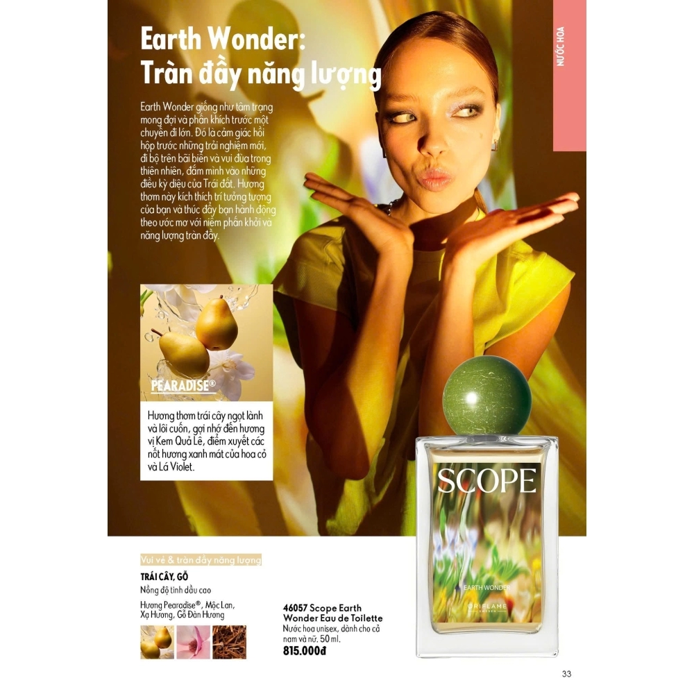 46057 Oriflame - Nước hoa nữ Scope Earth Wonder Eau De Toilette 50ml