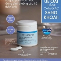 44221- Thực phẩm bảo vệ sức khỏe Wellosophy Marine Magnesium and Vitamin B6 bổ sung Magiê và vitamin B6 – Hộp 30 viên