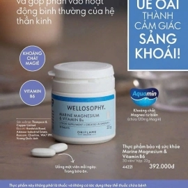 44221- Thực phẩm bảo vệ sức khỏe Wellosophy Marine Magnesium and Vitamin B6 bổ sung Magiê và vitamin B6 – Hộp 30 viên