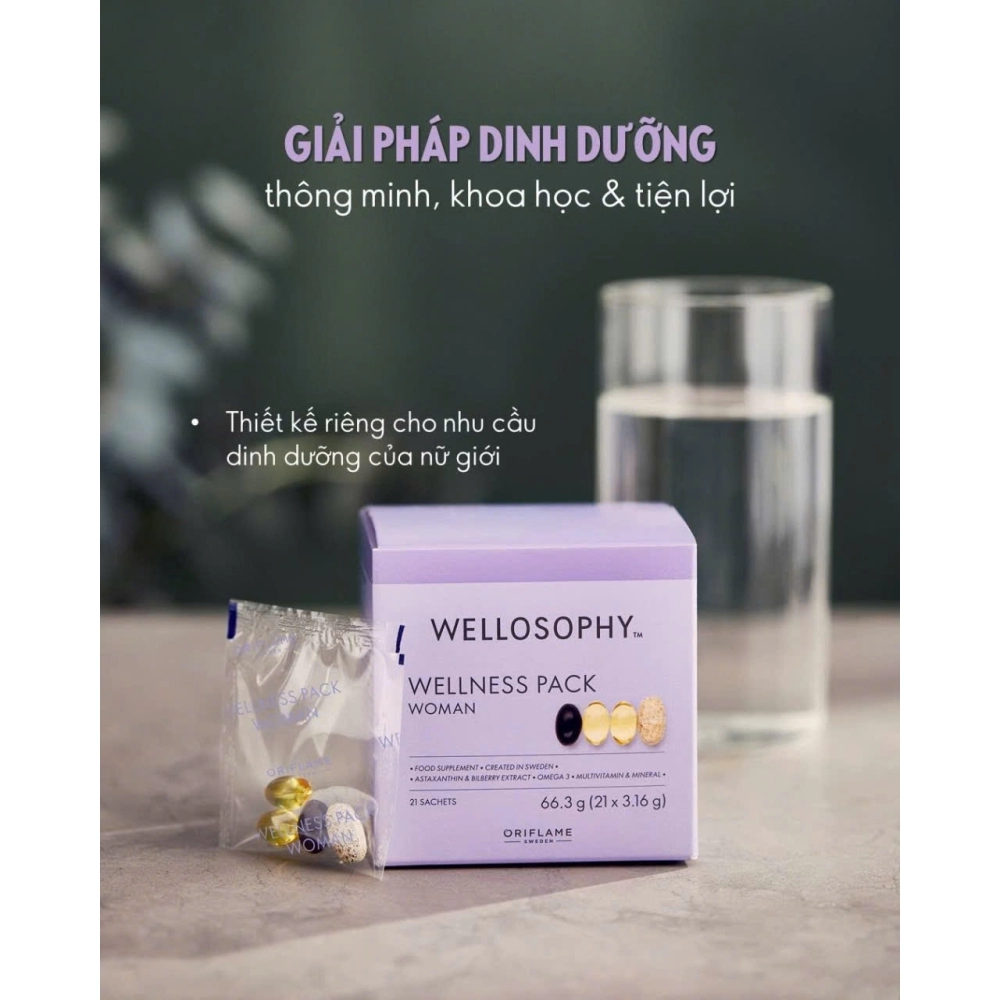 38838 Thực phẩm bảo vệ sức khỏe WellnessPack Woman Oriflame ( mã cũ 29696)
