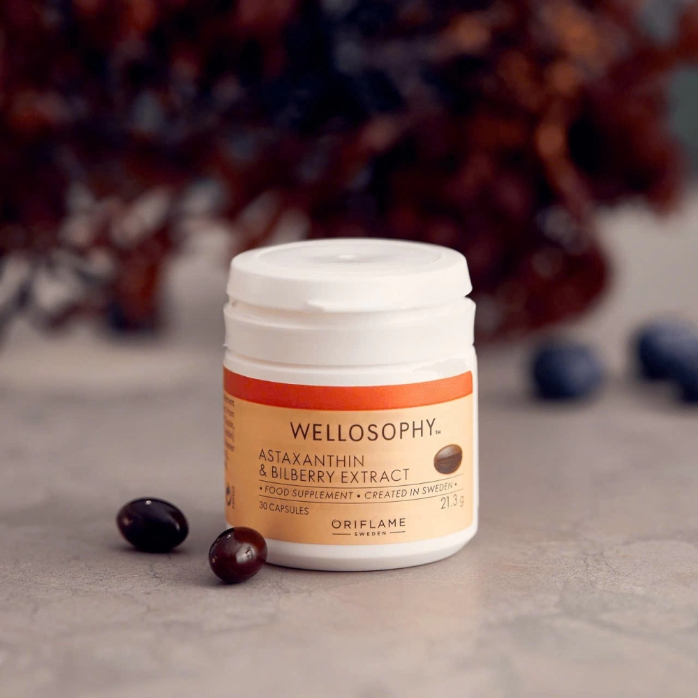 38557 Oriflame – Thực phẩm bảo vệ sức khoẻ Astaxanthin & Bilberry Extract giúp chống oxy hoá mạnh mẽ và làm đẹp da