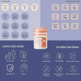 29699 ORIFLAME- Thực phẩm bảo vệ sức khỏe WellnessKids Multivitamins & Minerals mẫu mới DATE 08.2027