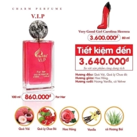 NƯỚC HOA NỮ CHARME VIP 100ML