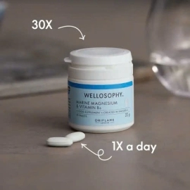 44221- Thực phẩm bảo vệ sức khỏe Wellosophy Marine Magnesium and Vitamin B6 bổ sung Magiê và vitamin B6 – Hộp 30 viên