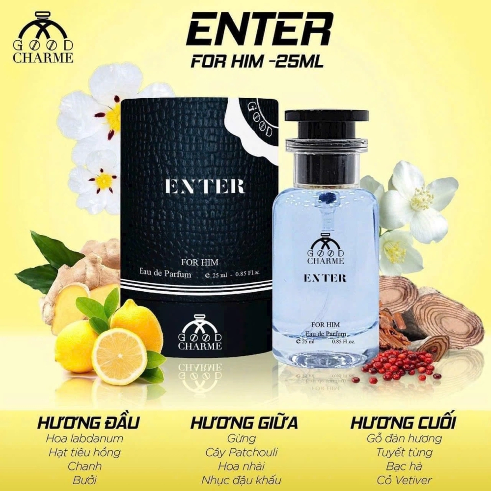 NƯỚC HOA NAM GOOD CHARME ENTER 25ML NƯỚC HOA NAM GOOD CHARME ENTER 25ML