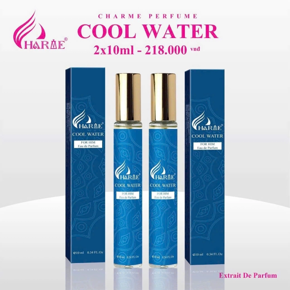 NƯỚC HOA NAM MINI CHAMRE COOL WATER ( SET 2 LỌ X 10ML) NƯỚC HOA NAM MINI CHAMRE COOL WATER ( SET 2 LỌ X 10ML)