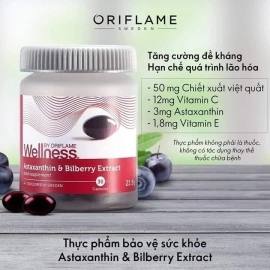 29688 Oriflame – Thực phẩm bảo vệ sức khoẻ Astaxanthin & Bilberry Extract giúp chống oxy hoá mạnh mẽ và làm đẹp da