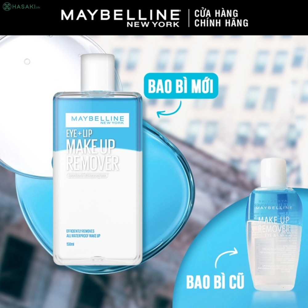 Nước Tẩy Trang Mắt Môi Maybelline 150ml Lip & Eye Make Up Remover